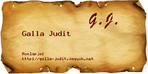 Galla Judit névjegykártya